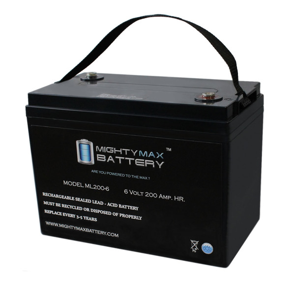 Mighty Max Battery 6V 200AH SLA Battery Replacement for Fiamm 6SLA200 ML200-646